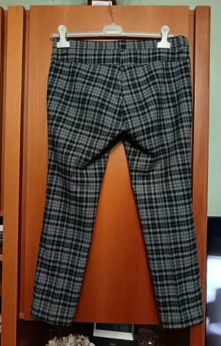 Pantaloni donna lana a quadri