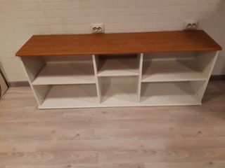 Mueble TV IKEA Blanco y Madera
