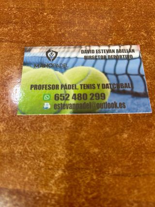 Clases de padel y tenis en sagunto y alrededores