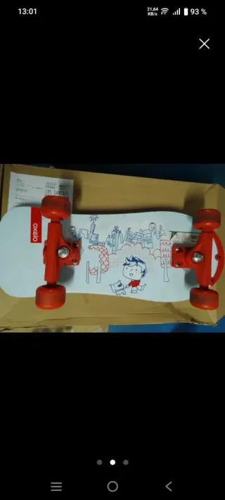 Patín infantil con dibujo de niño y perro