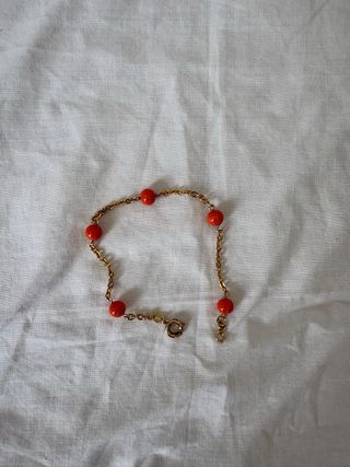 Lote 3 Pulseras Baño oro coral