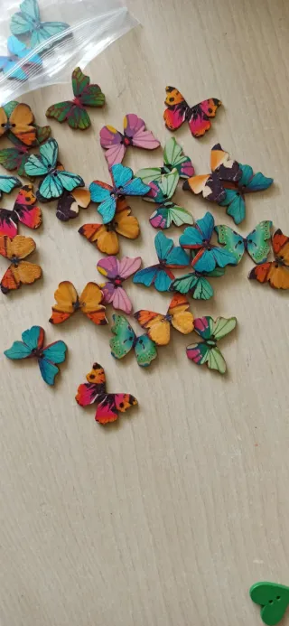 Lote Botones Madera Fantasía