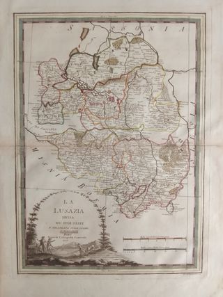 Mappa Antica Lusazia Sassonia 1796