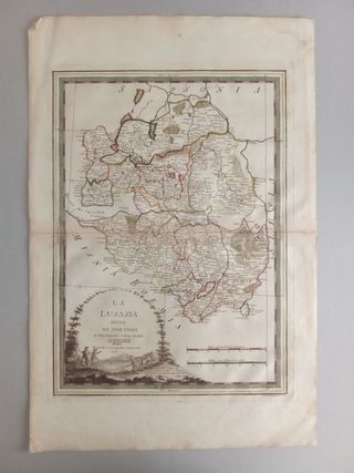 Mappa Antica Lusazia Sassonia 1796