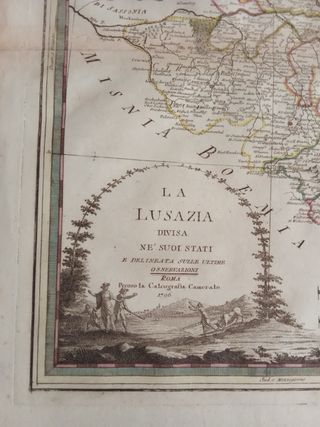 Mappa Antica Lusazia Sassonia 1796