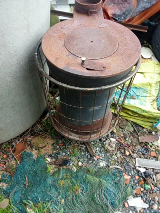 Cocina de leña rústica