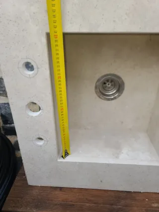 Encimera de mármol con fregadero