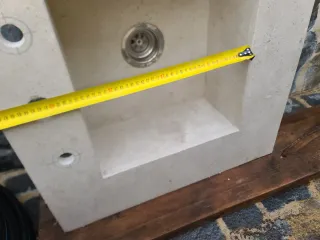 Encimera de mármol con fregadero