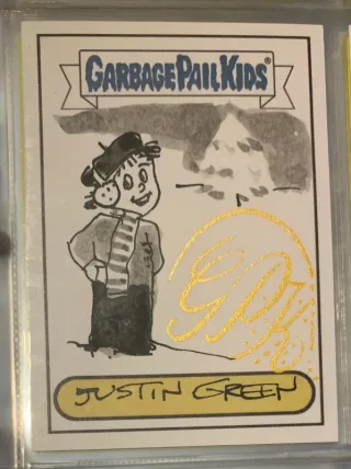 Garbage Pail Kids Sketch Card Justin Green