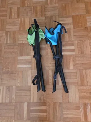 Sillas plegables (2) azul y verde