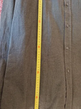 Camisa Massimo Dutti Hombre Gris/Verde