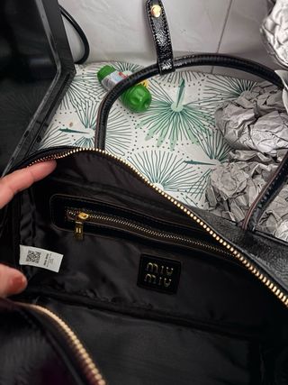 Borsa Miu Miu Nero Festa in Charol