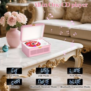 NUEVO Reproductor CD Portátil Rosa