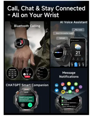 Reloj Inteligente GPS Hombre Negro