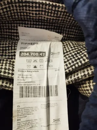 Alfombra Ikea Tiphede Gris y Blanco