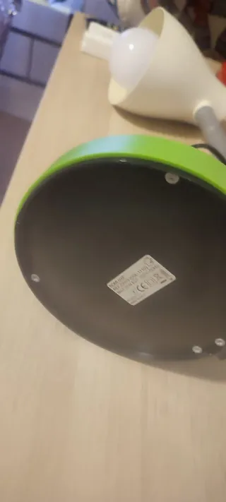 Flexo de mesa verde y blanco