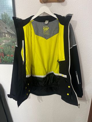 Chaqueta de esquí Wedze gris y negra