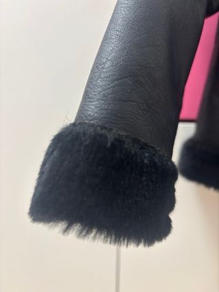 Chaqueta niña cuero y pelo T4/5