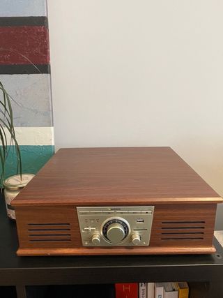 Tocadiscos Bluetooth Sunstech - Madera - Impecable