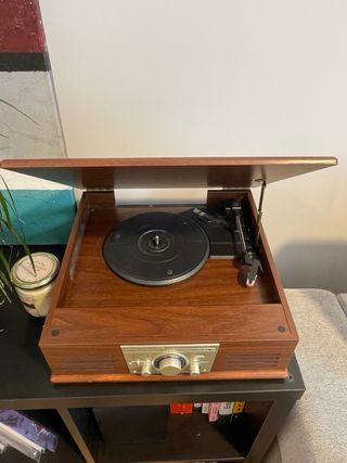 Tocadiscos Bluetooth Sunstech - Madera - Impecable