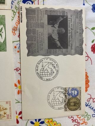 Sobres Vaticano 1981 83 y  sellos Año del Tigre