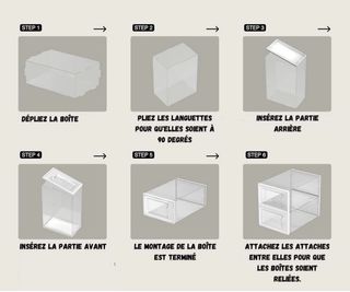 25 Cajas Modulares Transparentes