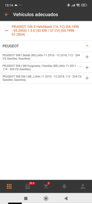Pastillas Freno Brembo P 61 110 Peugeot 508