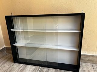 Vitrina expositora cristal negra,