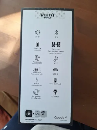 Altavoz Vieta PRO Goody 4 Portátil Bluetooth