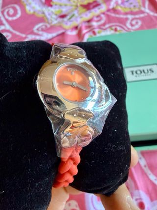 Reloj TOUS Mujer Naranja y Plateado Nuevo