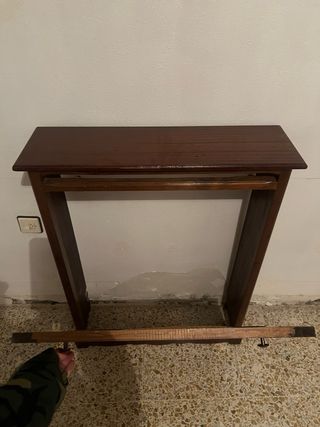 Cubre radiador mimbre y madera