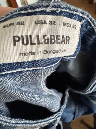 Pantalones Cargo Vaqueros Pull&Bear Talla 42