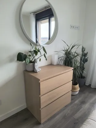 Cómoda IKEA Malm Roble 3 Cajones