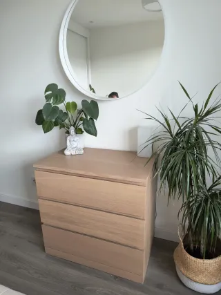 Cómoda IKEA Malm Roble 3 Cajones