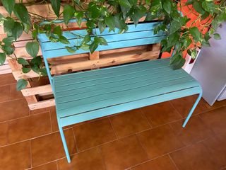 Banco Metálico Turquesa