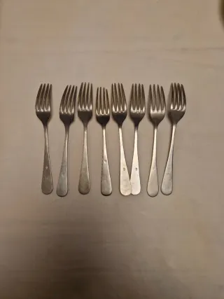Juego 8 Tenedores Alpaca Plateada