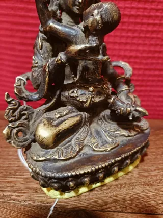 Vajrasatva consorte Yabyum 15cm Bronce