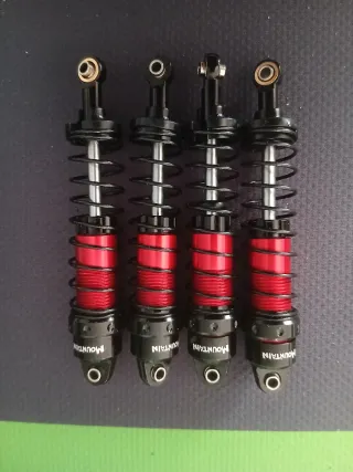 4 Amortiguadores RC Aluminio 100mm Escala 1/10