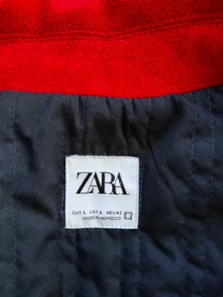 Chaqueta Zara Roja con lana