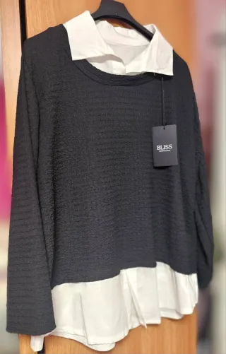 Jersey combinado camisa