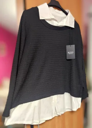 Jersey combinado camisa