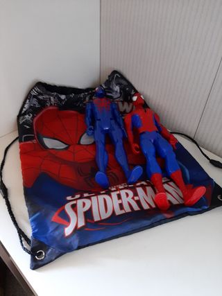 Lote Muñecos Spiderman Marvel Bolsa mochila Regalo