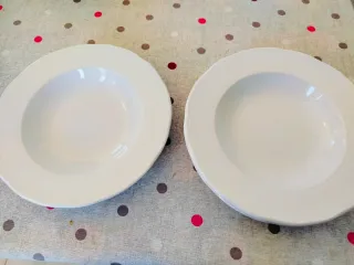 3 Platos Hondos Bidasoa Porcelana Blanca+ 2 llanos