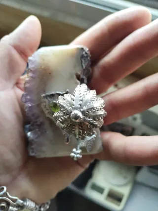 Figura Tenerife piedra Geoda Amatista Plata Ley