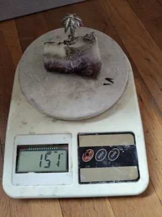 Figura Tenerife piedra Geoda Amatista Plata Ley