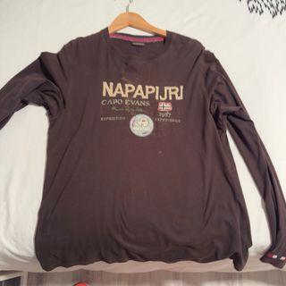Camiseta Napapijri manga larga gris