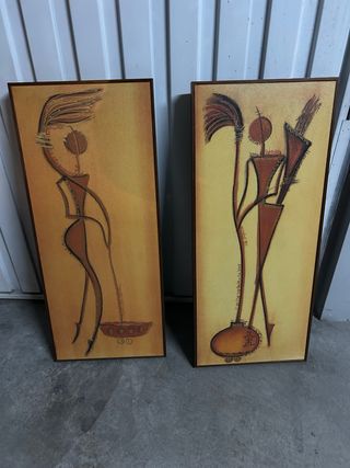 Set 2 Cuadros Abstractos Decoración