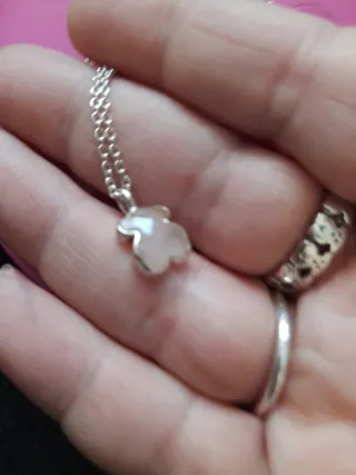 Collar Tous Oso Rosa y Plata