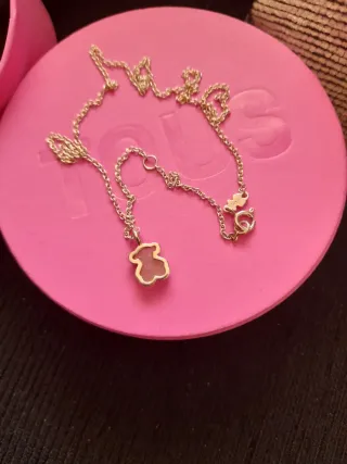 Collar Tous Oso Rosa y Plata