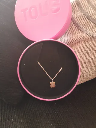 Collar Tous Oso Rosa y Plata